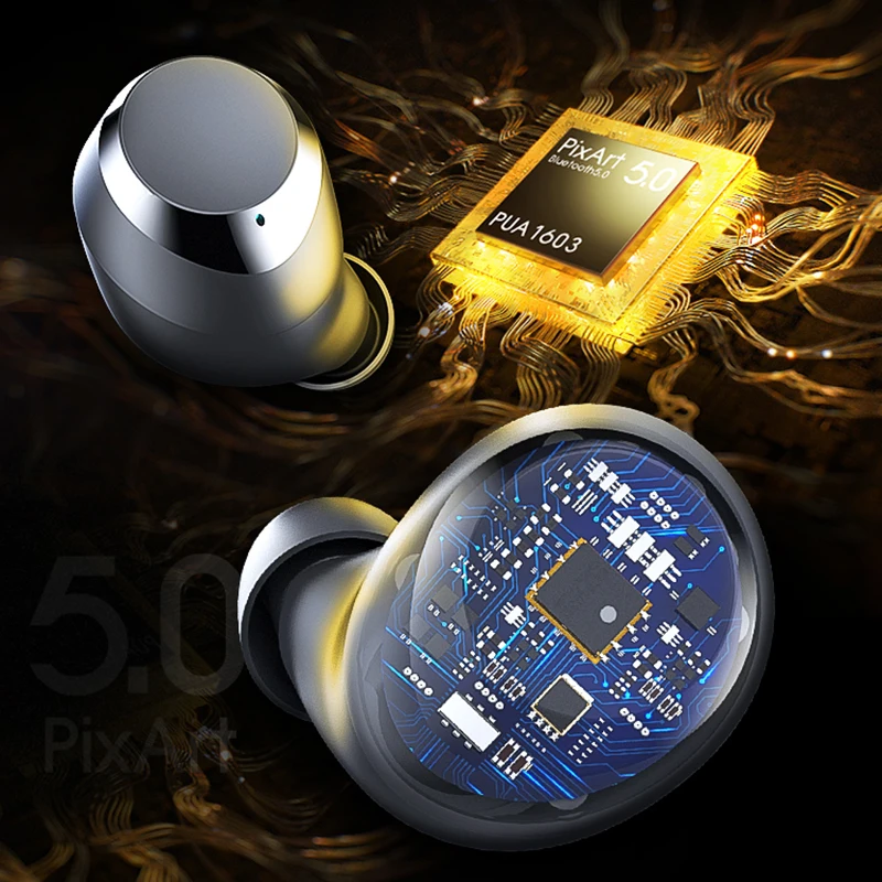 C8S TWS Bluetooth, беспроводные наушники с сенсорным управлением, наушники с 2000 мАч, светодиодный внешний аккумулятор для телефона