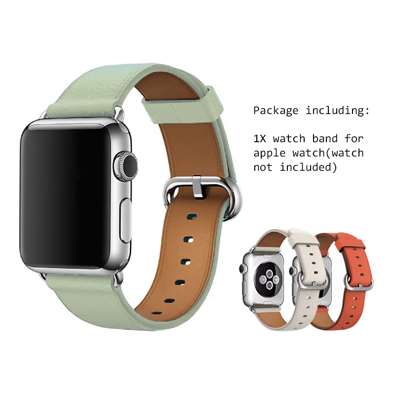 Samrt Watch Band for Apple Watch Band Series 6 SE 5 4 3 2 1 Leather Strap 44mm 38mm 42mm 40mm