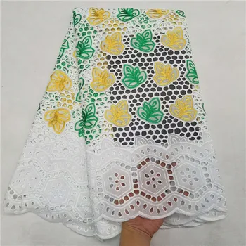 

African Dry Lace Fabrics High Quality Cotton Lace Swiss Voile Lace In Switzerland dubai fabric african brocade fabric 5yards