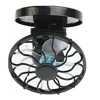 

Portable Mini Clip-on Solar Sun Powered Fan Panel Black Cooling Cell Fan for Travel Camping Cooling Outdoor Fishing Solar Fan