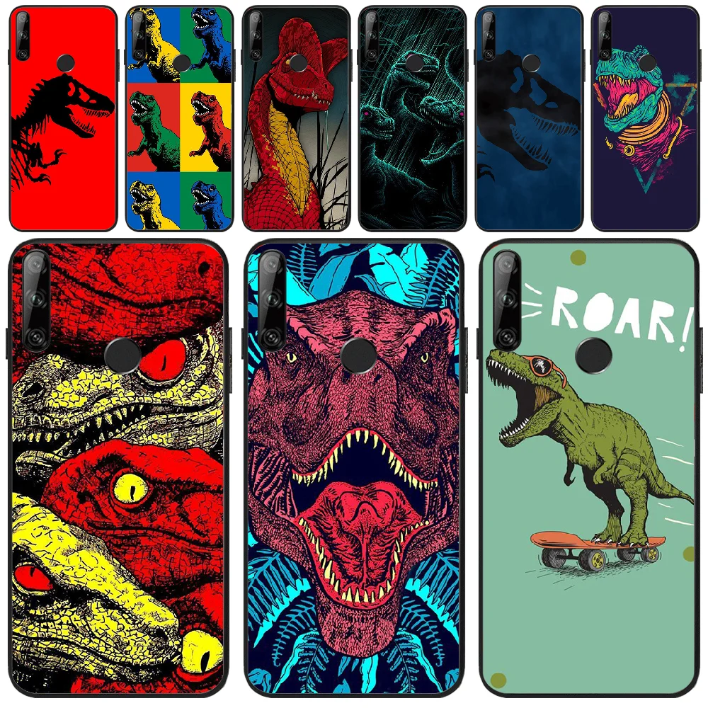Reayou Jurassic Dinosaur TPU Soft Silicone Phone Case Cover For Huawei Y5 Y6 Y7 Y9 Prime Pro II 2019 2018 | Мобильные телефоны и