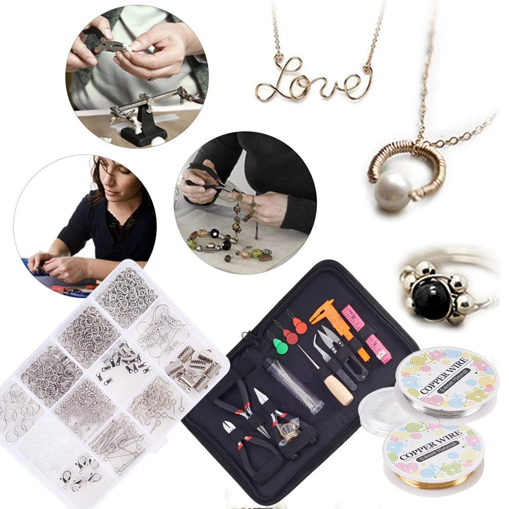 

Jewelry Making Tools Kits Findings Accessory For Necklace Bracelets DIY