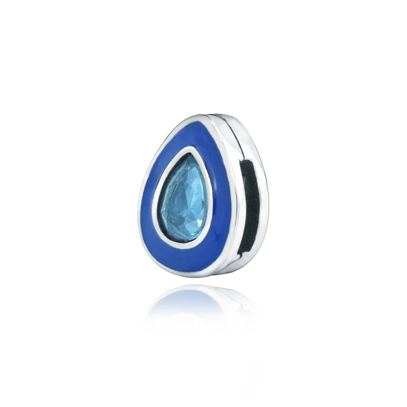 

Hot sale Dazzling Round Clips Charms Charm Authentic 925 Sterling Silver Fit Original Pandora Bracelet Charms DIY Jewelry