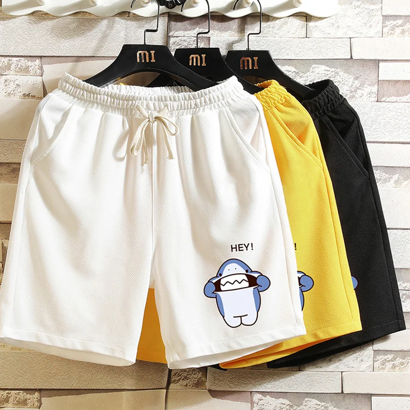 

Men Shorts Student 2021 New Summer Thin Male Shorts Trend Teenage Boy Korean Style Cartoons Comfortable Plus size 4XL 5XL S40