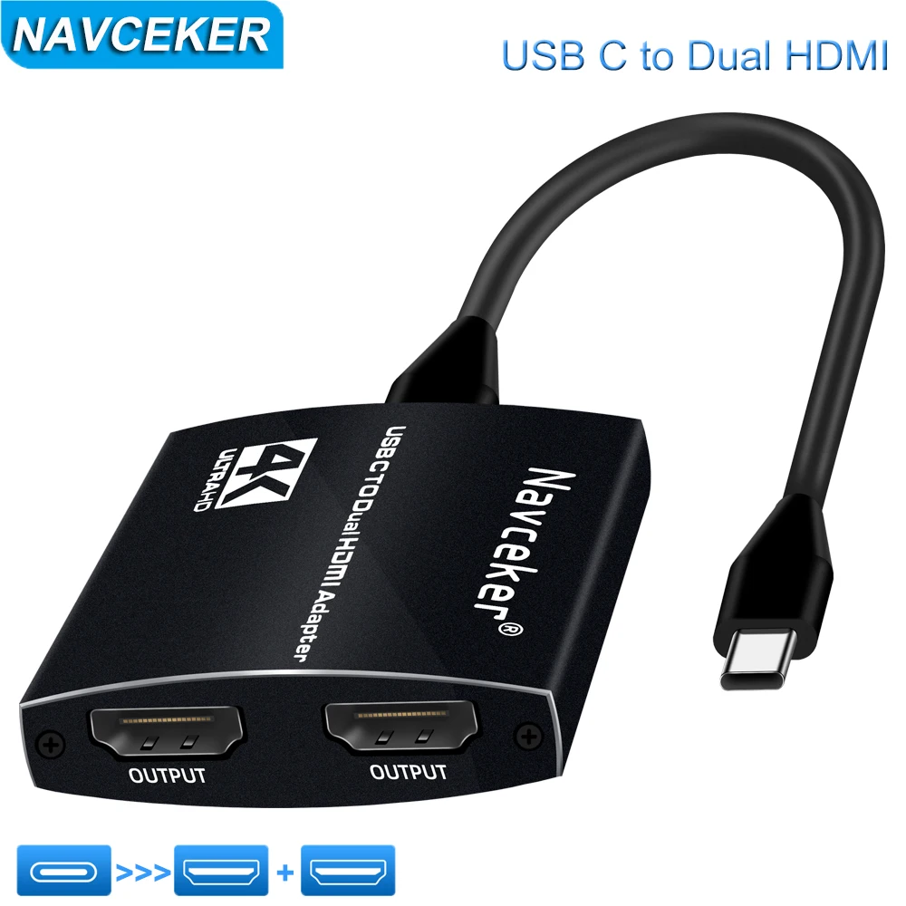 Adattatore USB-C A Doppia HDMI 4K@60Hz - Splitter Per 2 Monitor, PC E MacBook - Foto 12