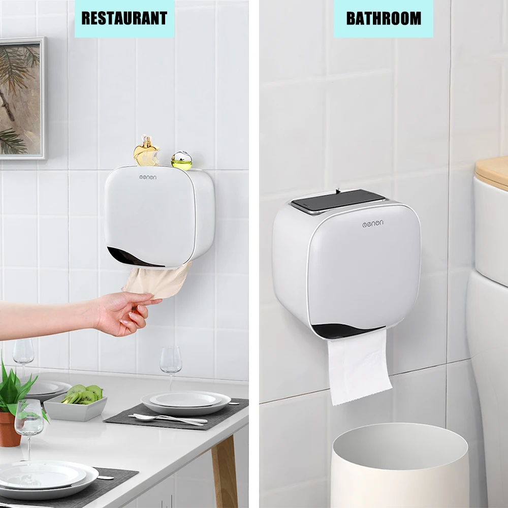 

Bathroom WC Toilet Paper Holder Creative Home Paper Dispenser Wall Mounted Paper Holder Home Kitchen Paper Towel Holder Stand