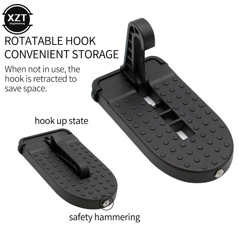 Folding Car Door Step Latch Hook Step Aluminum Alloy Mini Foot Pedal Ladder For Jeep SUV Truck Roof