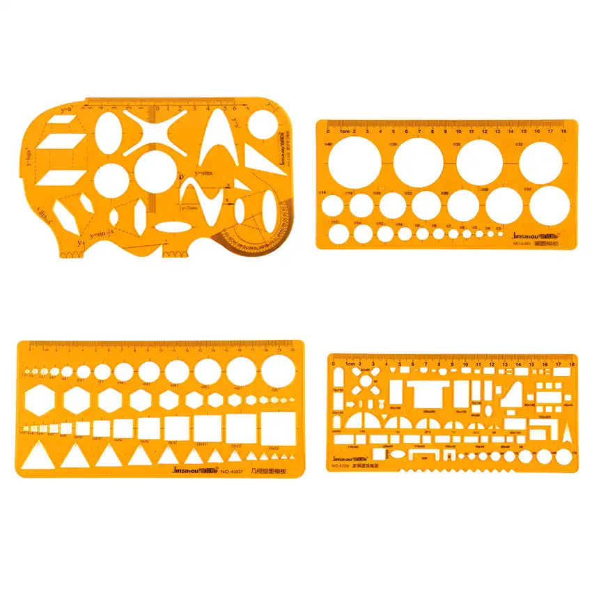 Clear Plastic Soft Straight Measuring Ruler Drawing Drafting Ruler Stencils