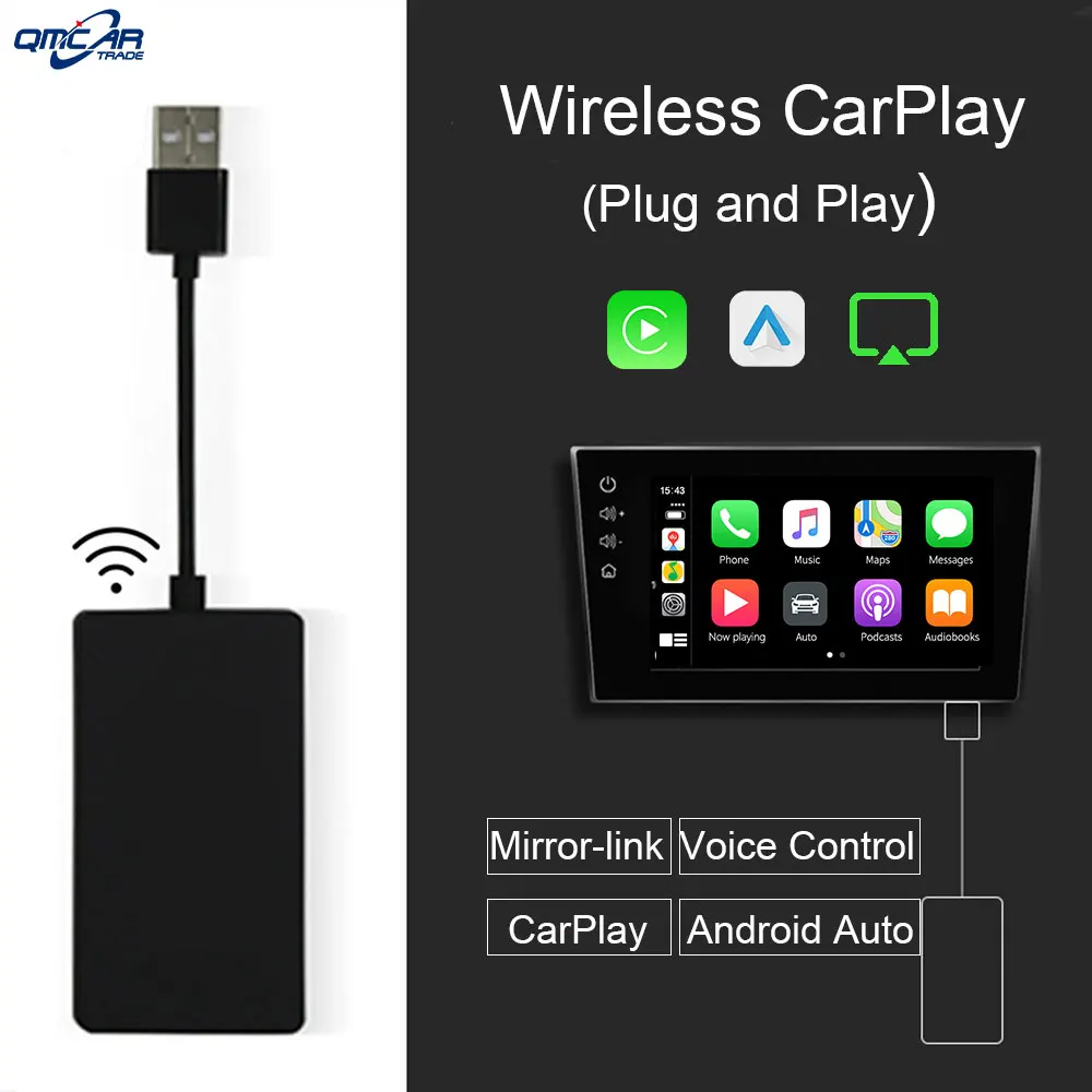 

Wireless Apple CarPlay Dongle for Android Navigation Player Mini USB Carplay Stick with Android Auto