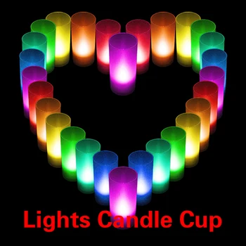 

1Pcs Colorful LED Electronic Candle For Wedding Party decoration Automatic color change Christmas Birthday Flameless Lights
