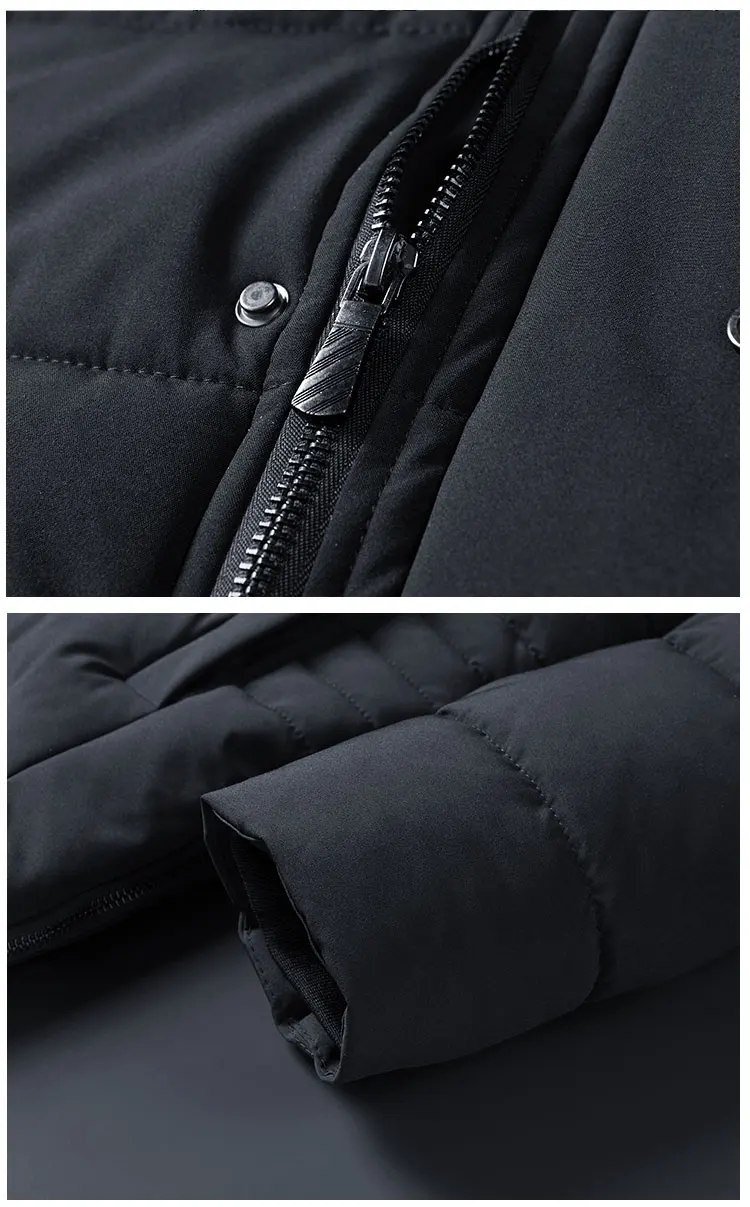 Tile L-8xl Plus-sized Winter Large Size Cotton-padded Clothes Fat Mid-length Hooded Cotton Coat Black And White with Patter