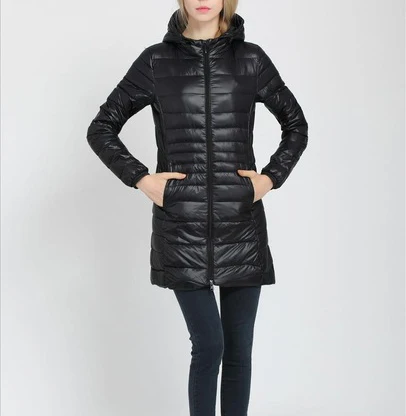 Mountainskin, зимний женский теплый пуховик, 7XL, ветронепроницаемые, для альпинизма, кемпинга, треккинга, много цветов, сверхлегкие пальто VB107 - Цвет: Black