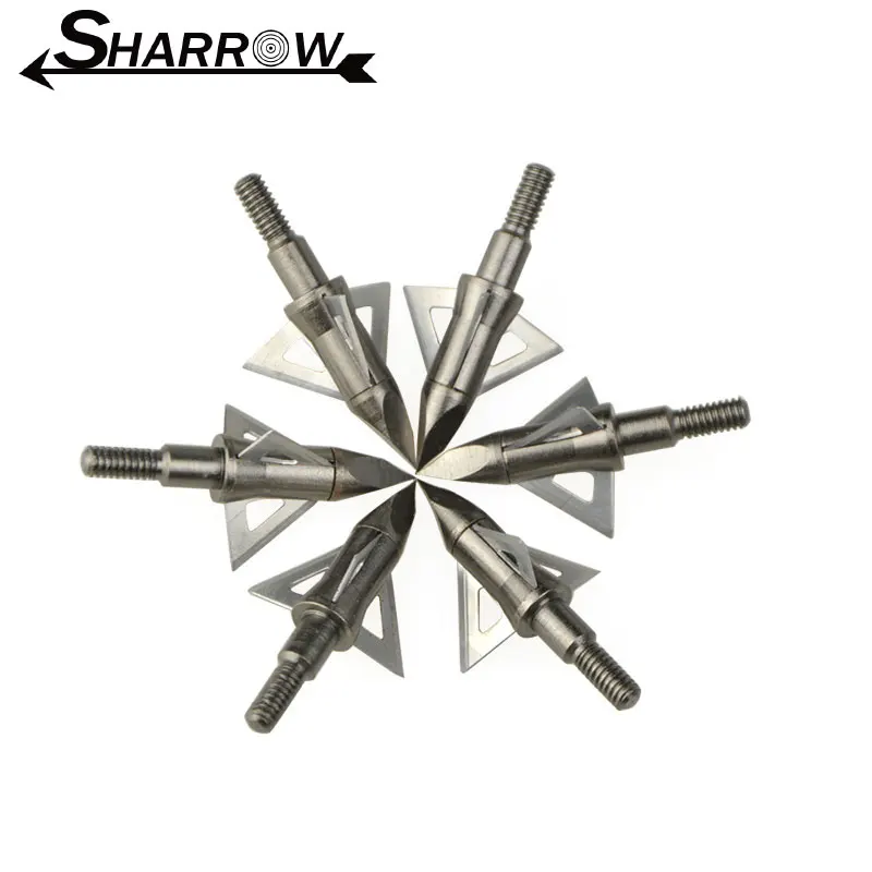 6/12pcs Archery Hunting Broadhead 3 Blades 100Gr Arrowhead Steel Arrow Tips Shooting Target Point Bow And Arrow Accessories