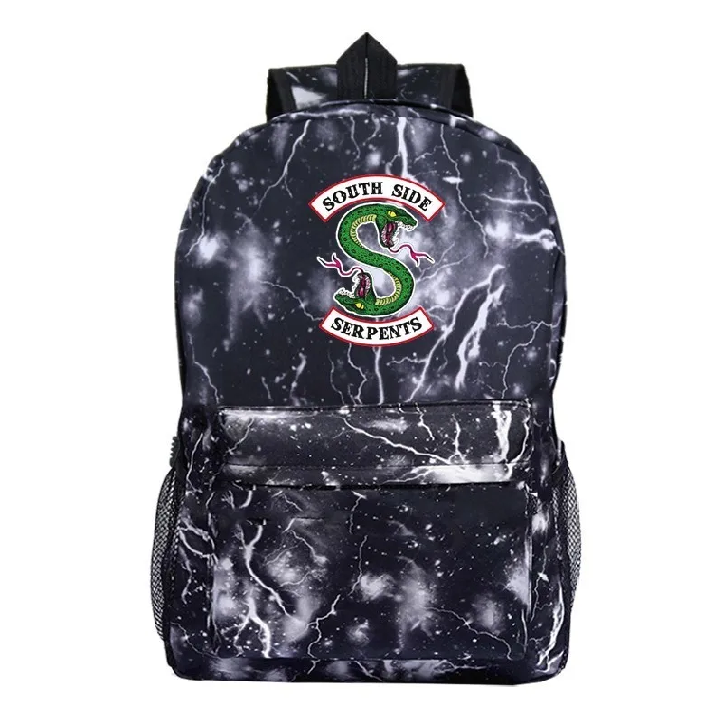 Мультфильм Bookbag южная сторона Serpents ривердейл 3 Tyle школьный походный рюкзак для ноутбука для мужчин/женщин Mochila Mujer - Цвет: 4