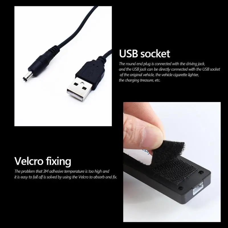 VODOOL 2/4 в 1 светодиодный светильник для салона автомобиля с USB пультом дистанционного управления/голосовым управлением, 7 цветов, напольный светильник для ног, декоративная лампа