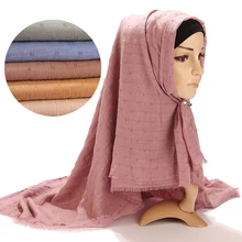 75*180 см мусульманский женский хиджаб шарф шаль-трансформер исламский платок femme musulman hijabs арабский головной убор шарфы kopftuch