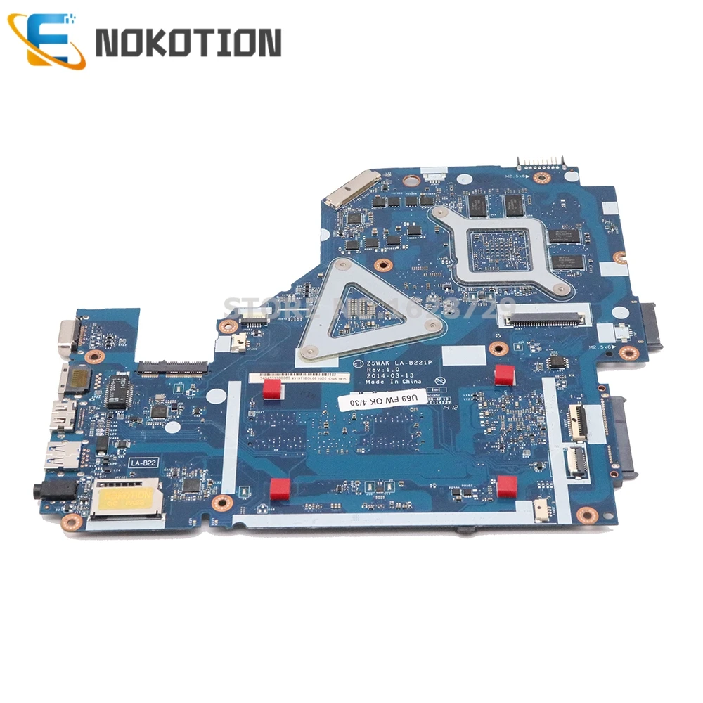 discount  NOKOTION For Acer aspire E5-551G Laptop Motherboard NBMLE11001 NB.MLD11.001 LA-B221P A10-7300 CPU R