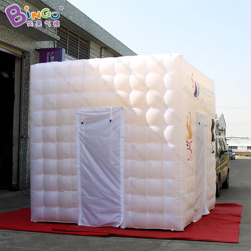 Наружная белая внутренняя Золотая 3X3X3 метра надувная кабина foto/Заказные вечерние банкетные декоративные игрушечные палатки