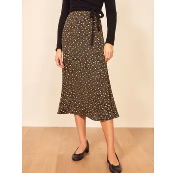 

2020 Spring-Style High-waisted Printed Skirt Skirt Europe And America WOMEN'S Dress