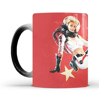 

1Pcs New 350ml Nuka Cola Figure Thermochromic Magic Cup Color Changing Mug Ceramic Coffee Milk Cup Cold Water Color Change Mug