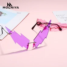 

2020 Luxury Irregular Sunglasses Women Fashion Brand Designer Lightning Personality Vintage Sun Glasses For Men UV400