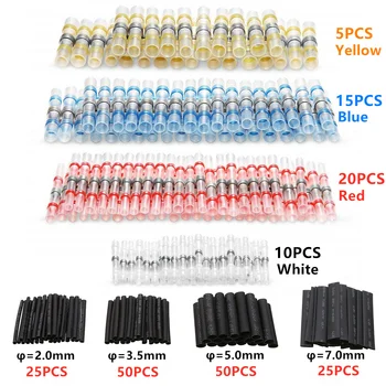 

100/200/300Pcs Heat Shrink Wire Connectors Solder Sleeves Waterproof Electrical Cable Fast Butt Terminals Heat Shrinking Tube