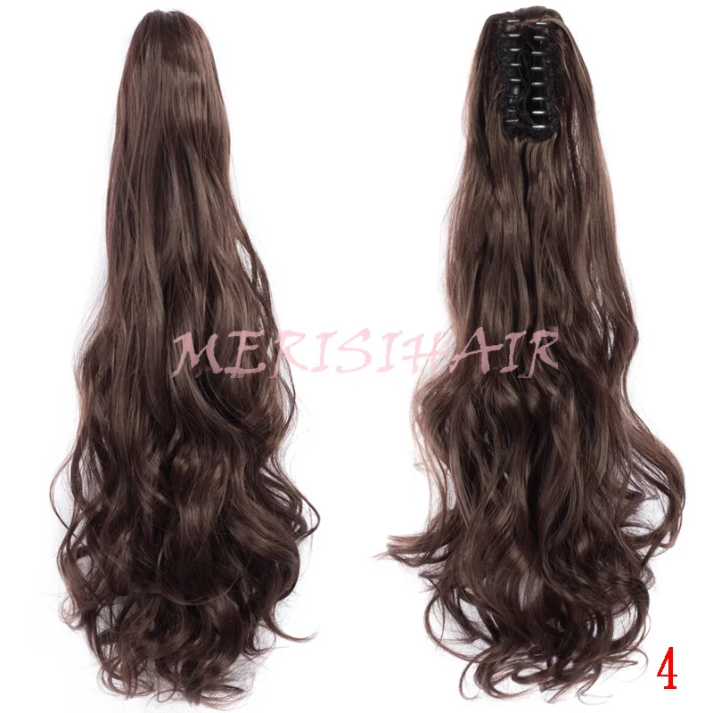MERISI волосы синтетические коготь на конском хвосте наращивание волос поддельные конский хвост шиньон для женщин светильник коричневый хвост волосы для наращивания волос - Цвет: SH88 4