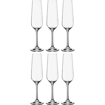 

6 pcs Champagne Glasses Set Dora / Strix 200 ml Height = 25 cm