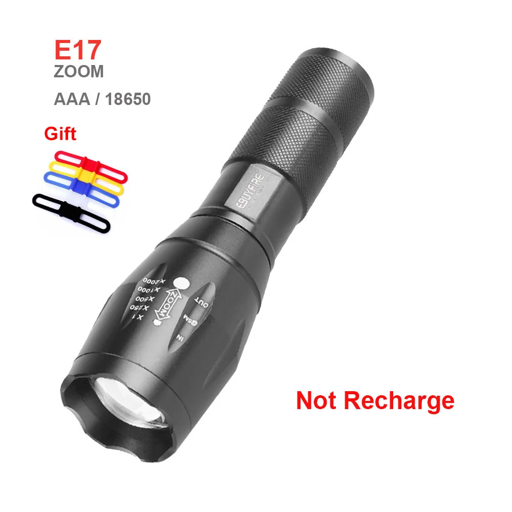 SET A E17 USB флэш-светильник перезаряжаемый XM-L T6 светодиодный 3800lm AAA фонарь светильник 500 м масштабируемый 18650 водонепроницаемый светильник s - Испускаемый цвет: SET A E17