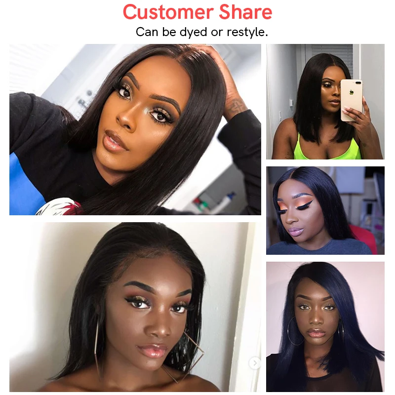 13x4 HD Short Bob Lace Front Wigs Brazilian 4x4/5x5 Straight For Women Transparent Pre Plucked Bone Human Hair Bob Wig