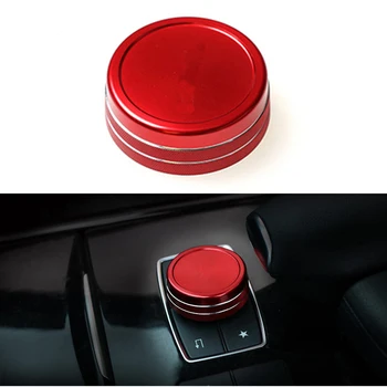 

1pcs Car multimedia knob decoration multimedia control knob cover sticker For Mercedes Benz AMG GLC GLE E CLA GLA W205 W211 W213