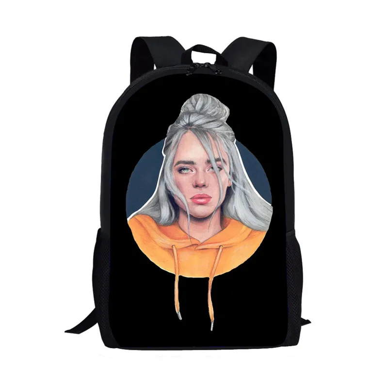 THIKIN 3D школьные сумки Billie Eilish рюкзаки для детей женские хип-хоп школьный рюкзак для подростков девочек рюкзак детские рюкзаки Mochila - Цвет: as picture