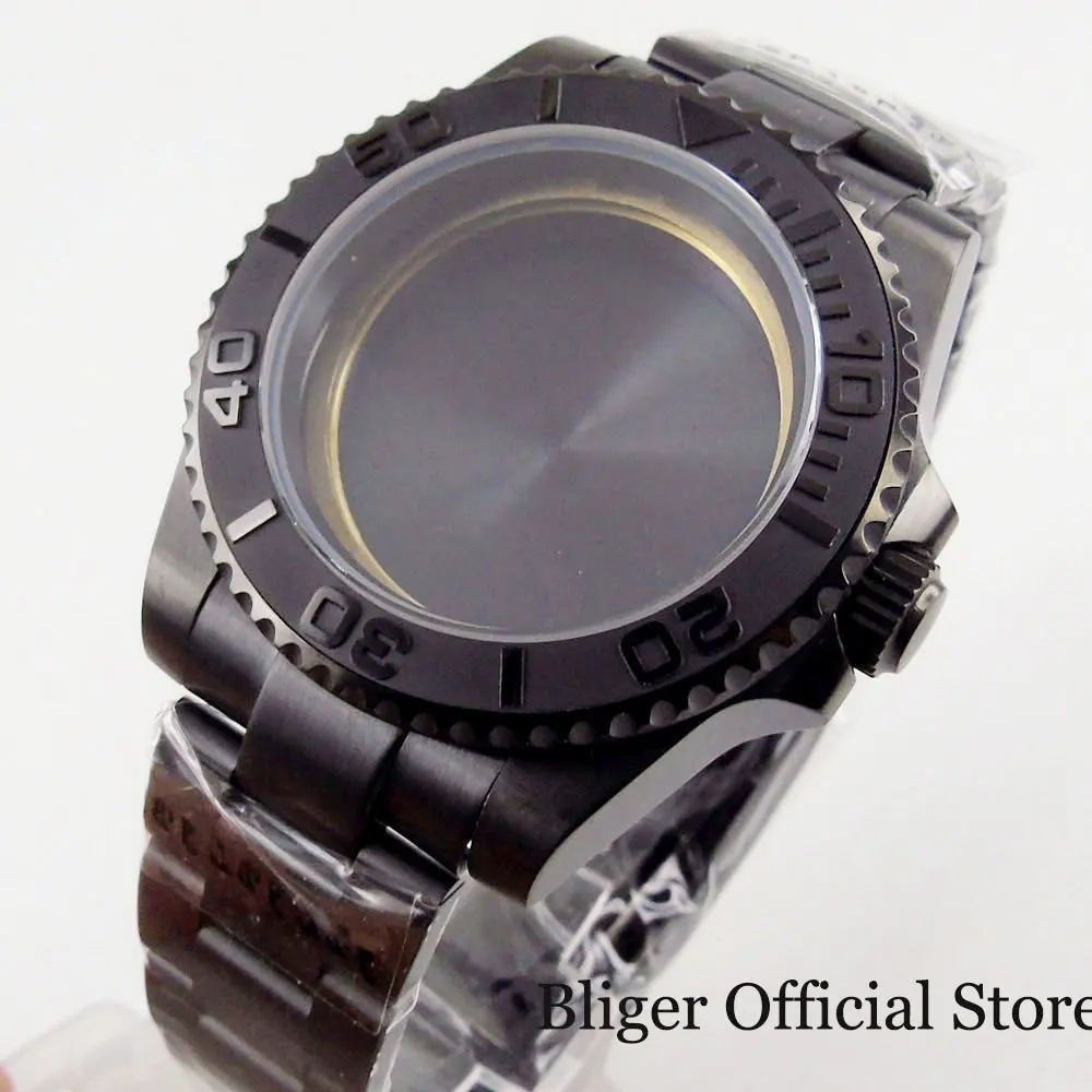 

BLIGER High Quality 40mm Watch Case + Watch Bracelet Sapphire Glass Fit ETA 2836 MIYOTA Movement