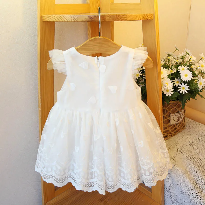 

Summer Baby bai ri qun Solid Color-Infant Princess Baptism a Year of Age Dress Solid Color Dress restonic mian 10