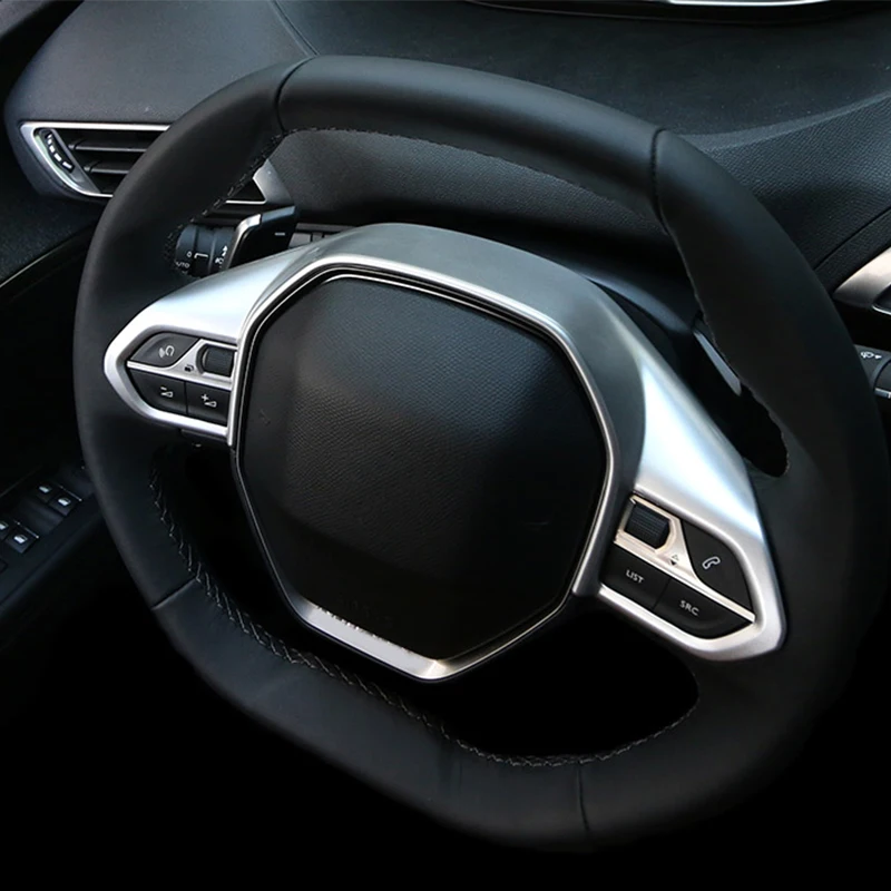 Чехол на руль автомобиля наклейка с блестками для Peugeot 508 2008 2019 2020 3008 4008 5008 2016