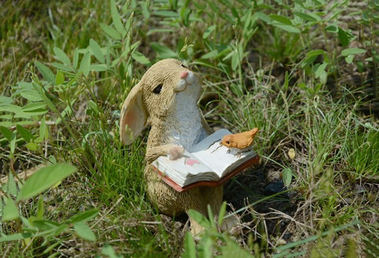 Cute Easter Rabbit Desk Decor Fairy Garden Bunny Animal Figurine Home Decor Valentine's Day Gift Miniature Garden Figurines Cute Easter Rabbit Desk Decor Fairy Garden Bunny Animal Figurine Home Decor Valentine's Day Gift Miniature Garden Figurines