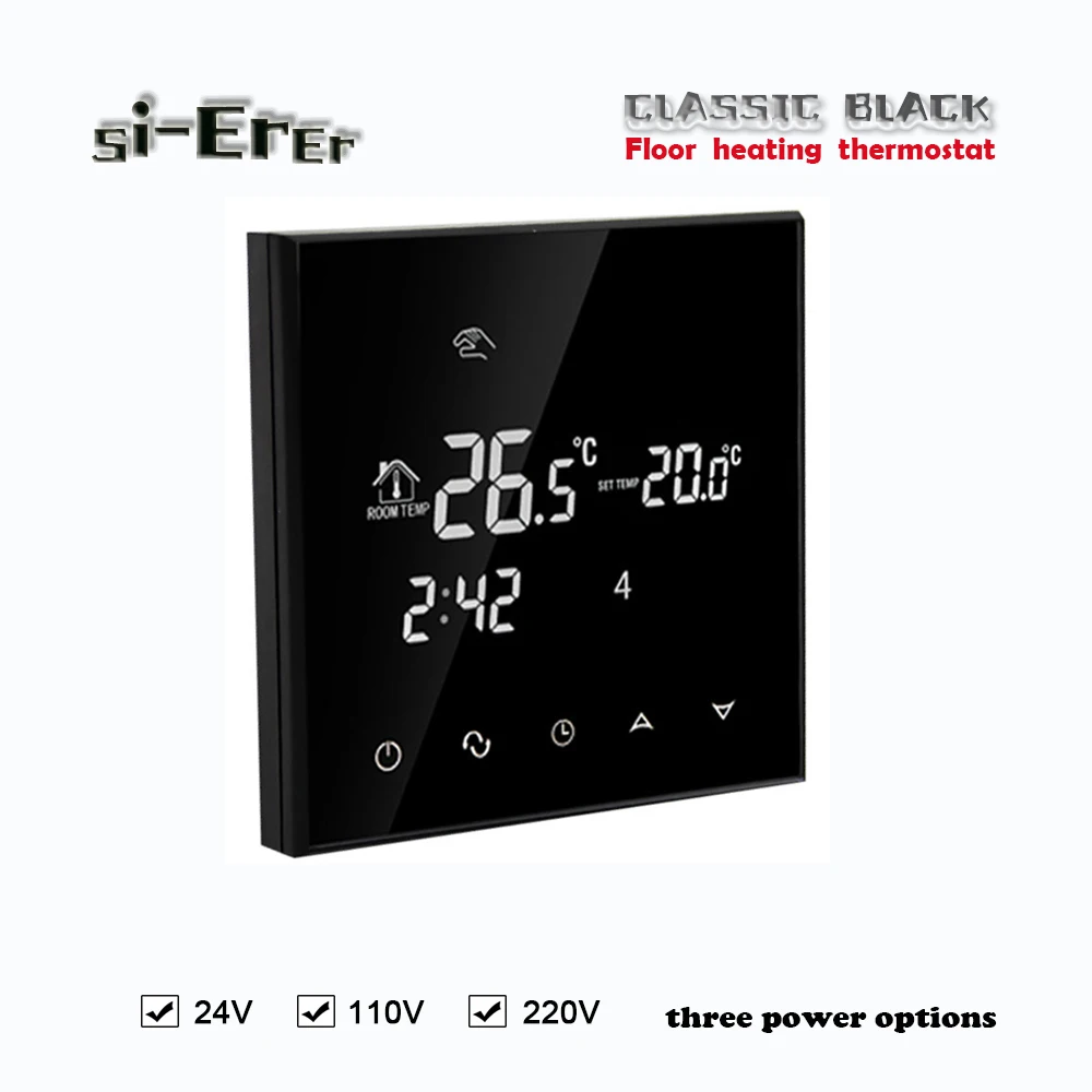 

Indoor underfloor Warm System-Floor Heating Thermostat230VAC,110VAC,24VAC Optional
