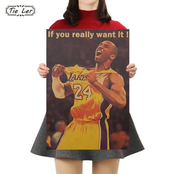 

TIE LER Classic Vintage Celebrity Poster Bar Kids Room Home Decor Kraft Paper Painting Wall Stickers 50.5x35cm