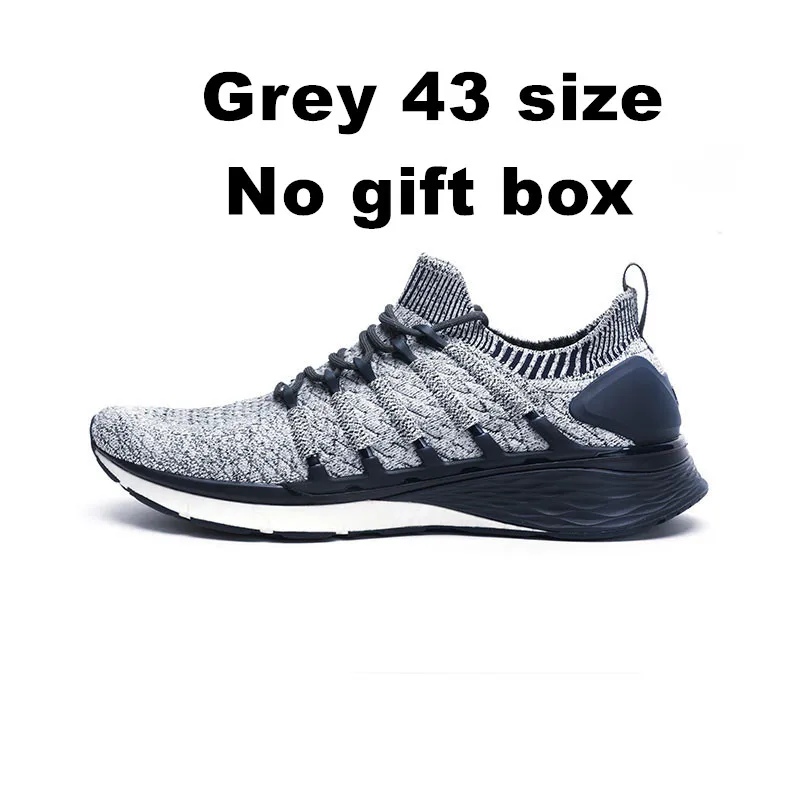 grey 43 no gift box Xiaomi Mijia кроссовки спортивная обувь 3 мужские кроссовки Popcorn Cloud Bomb 6 в 1 Uni-moulding 3D рыбий кости система блокировки - Цвет: grey 43 no gift box