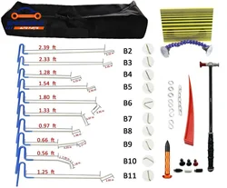 Extracteur de Dent sans peinture, outil de débosselage sans peinture, extraction de la grêle, outil de réparation de Dent de voiture, tige à crochet, outils de cale, 22 pièces 