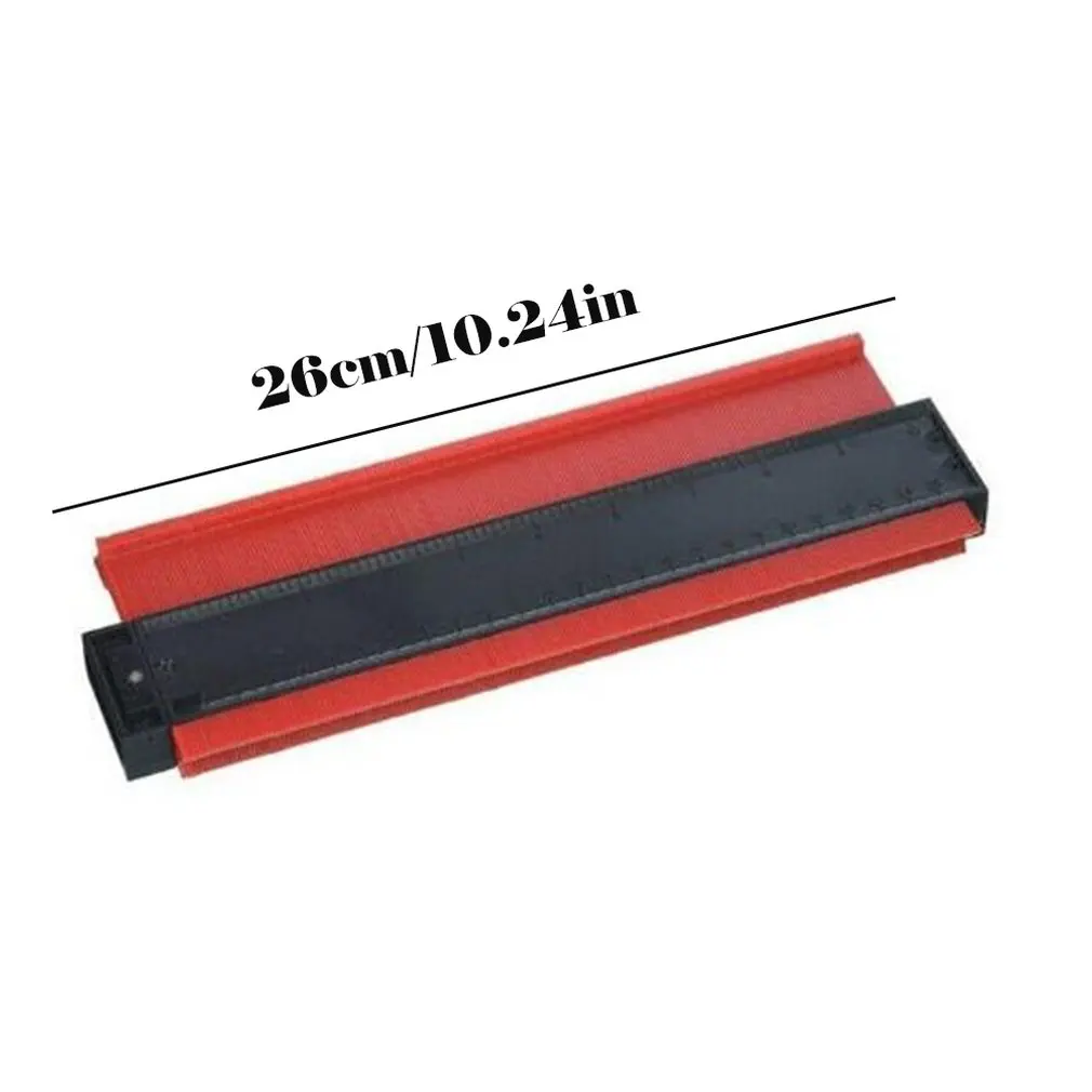 25CM Red ABS пластик стабильная неправильная форма, профиль линейка Калибр прочный измерить неправильной формы элементы неправильного профиля датчик Кори инструмент - Цвет: 25CM Red