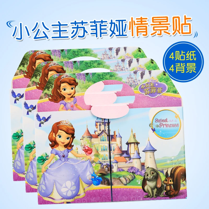 

Disney Kids Sticker Sophia Princess Puzzle Handmade Stickers For Children Book DIY Sticker Cartoon Pegatinas Autocollant Enfant