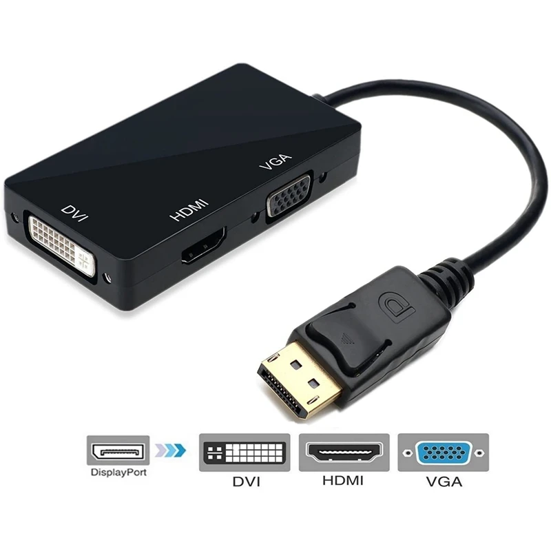Dp три в одном Линейный Адаптер на HDMI + VGA DVI | Электроника