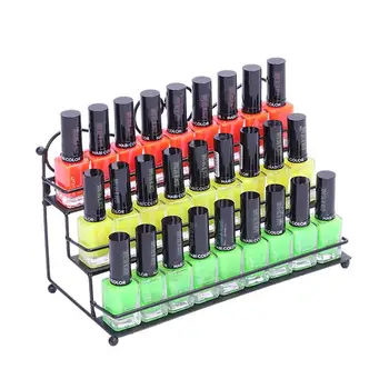 

2pcs 3-Tier Metal Nail Polish Display Organizer Wall Rack Holder