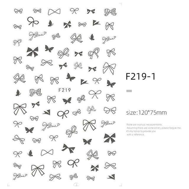 HNUIX Nail stickers circle silver gold geometry hollow 3D sticker art nail sticker sticker slider stickers star moon F219silver