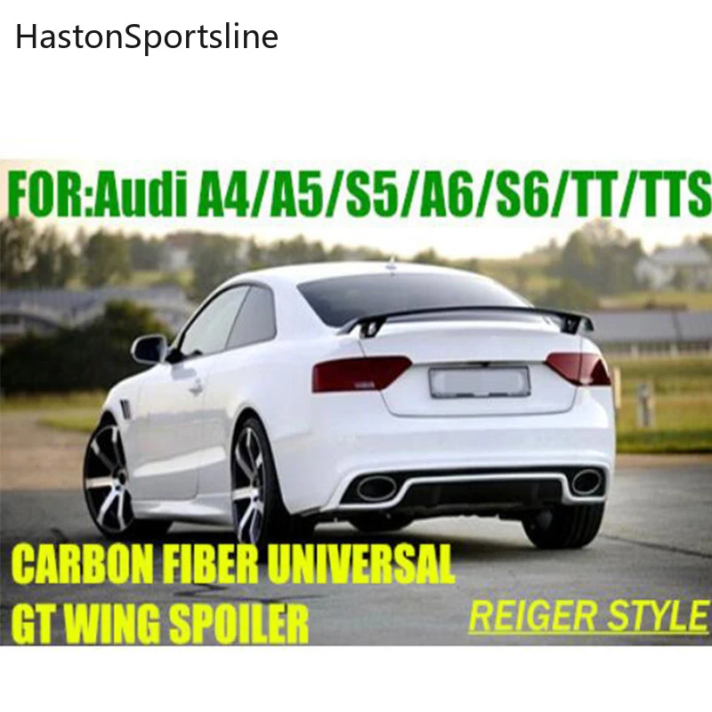 

For Audi A3 A4 A5 Modified R Style Carbon Fiber Rear Luggage Compartment Spoiler Car Wing