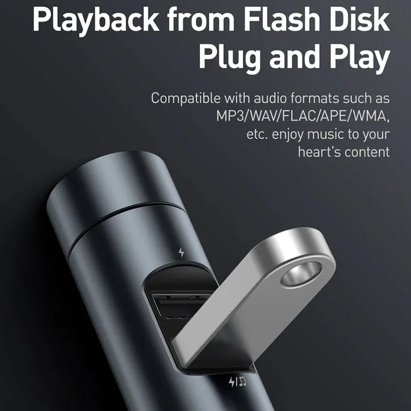 Baseus автомобильное зарядное устройство беспроводной MP3 Bluetooth 5,0 двойной USB 3.1A Быстрая зарядка с цифровым дисплеем прикуриватель для iPhone 11 X