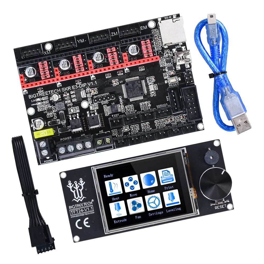 Плата BIGTREETECH SKR E3 DIP V1.1 с панелью TFT24 запчасти для 3D принтера Ender 3 5 PRO V1.3 TMC2208