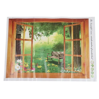 

Removable 3D Window Scenery Wall Sticker home Decor Decals Mural Decal Exotic View