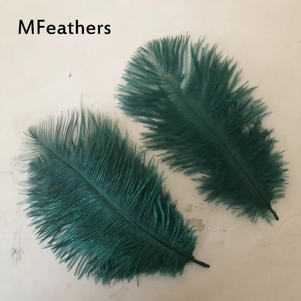 10 ピース ロットダークグリーンダチョウの羽 15 20 センチメートル 6 8 Diy ナチュラルフェザーカーニバル結婚式ホームパーティーの装飾工芸メイキング Aliexpress